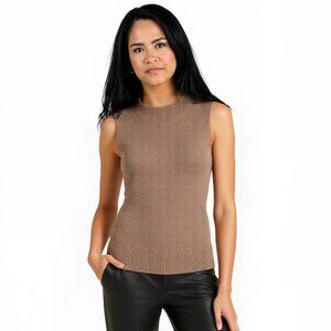 C by Bloomingdales Sleeveless Cashmere Sweater, Size Medium